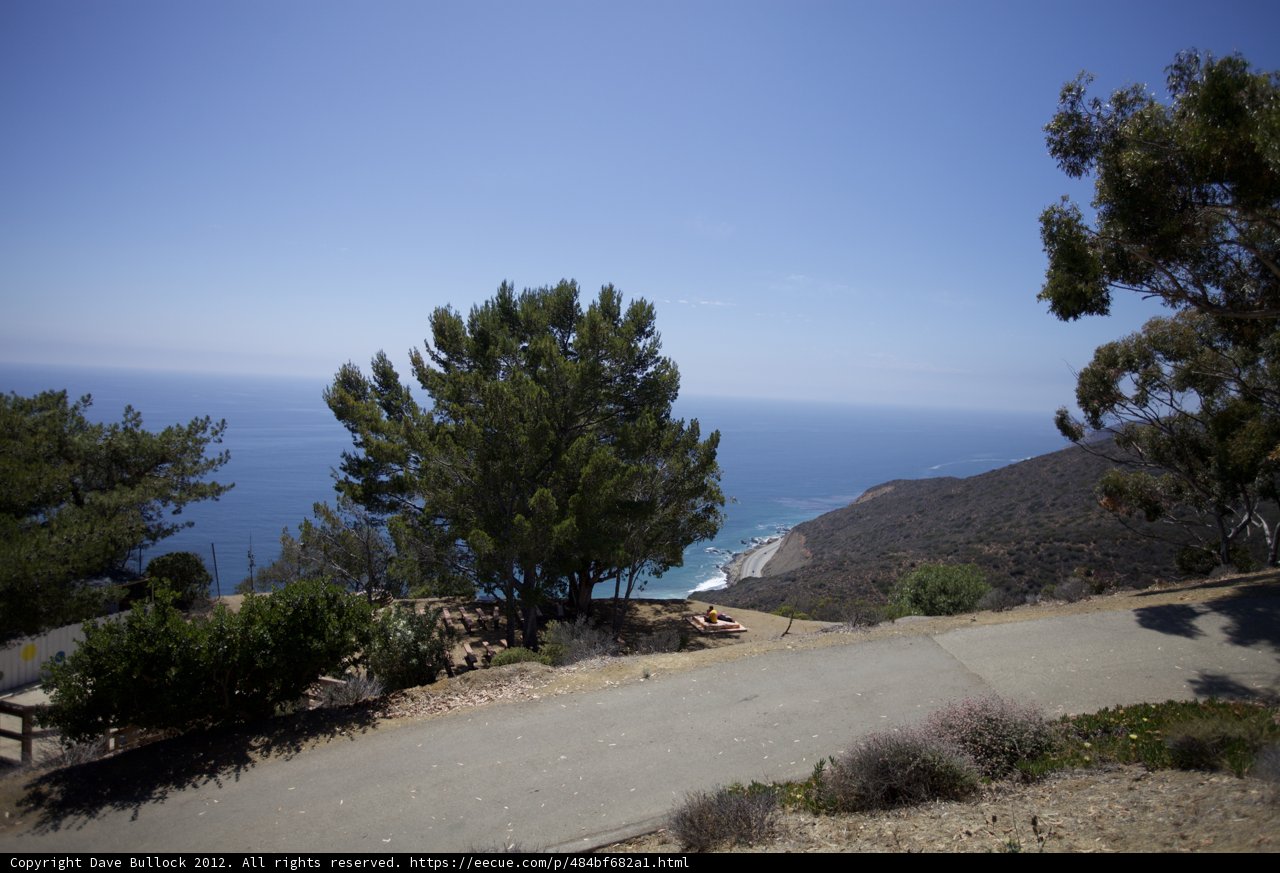 Promontory View of Summer Ocean Scenery