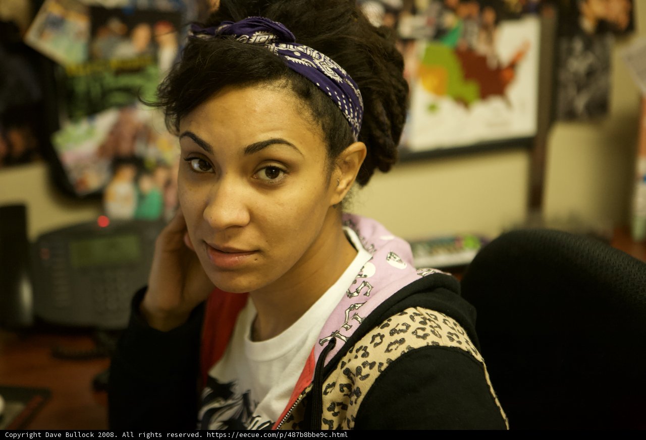 Headbanded Woman in the APC Office