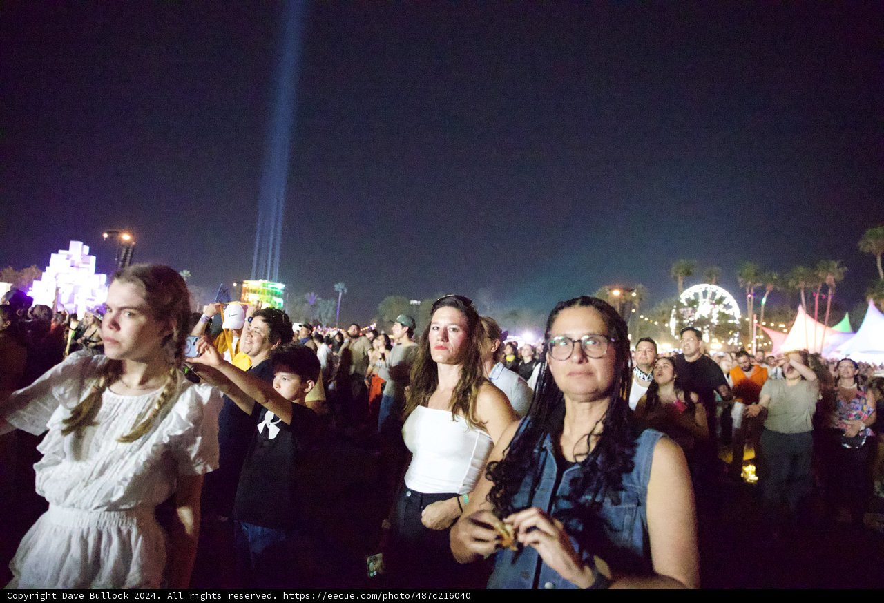 A Night to Remember: Enthralled Spectators at Coachella 2024