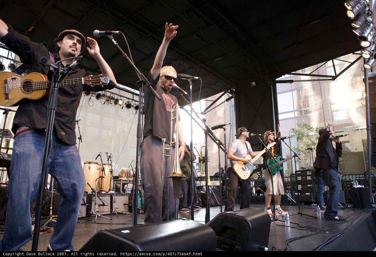 Ozomatli Music Band Perform on Stage with Ganxsta Zolee
