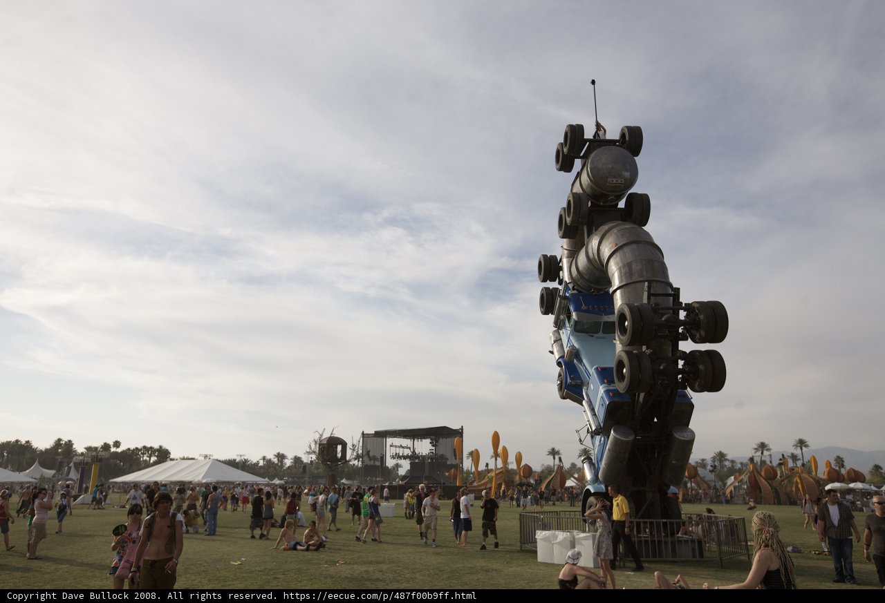 Giant Car Sculpture on Coachella Field