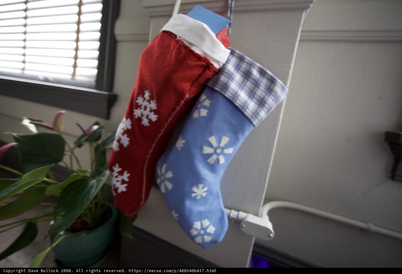 Festive Stockings on Display