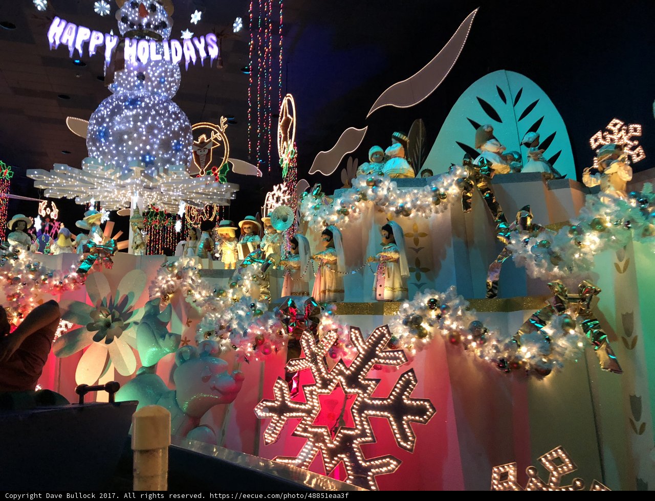 Eloise Wilkin among the Festive Lighting at Disneyland