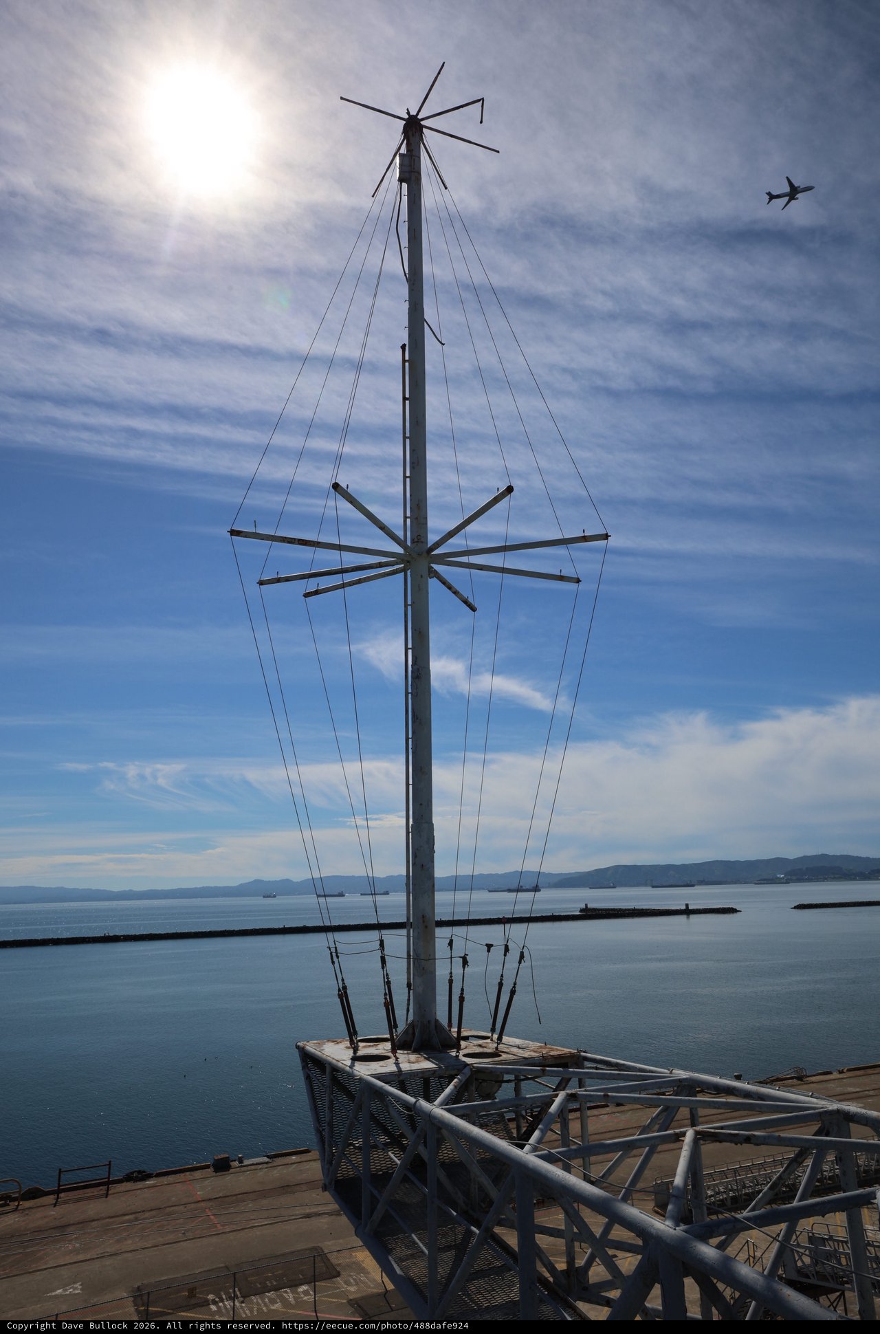 Radio Communication Mast on Historic USS Hornet