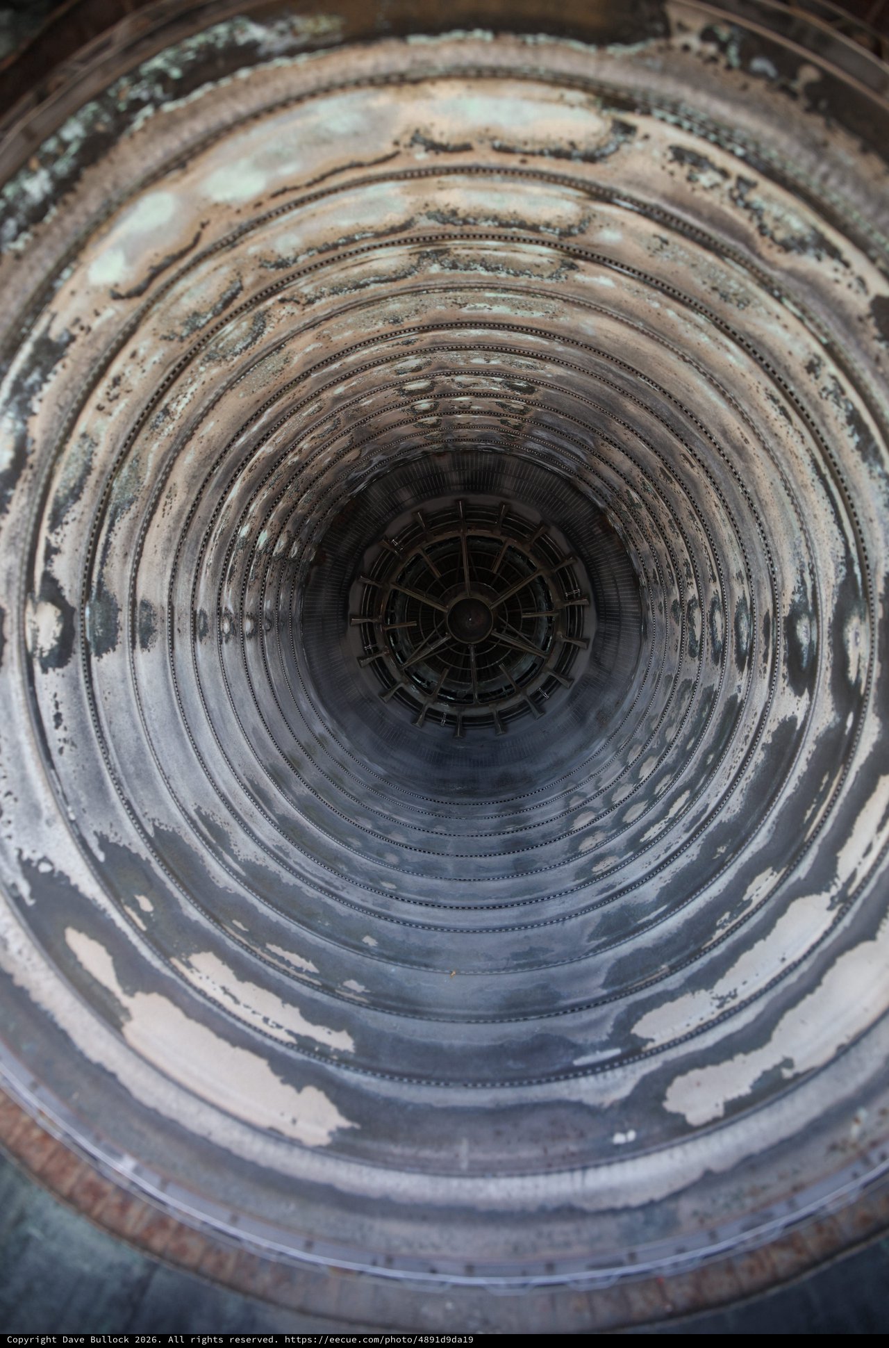 Spiral View Looking Up Industrial Vent Shaft