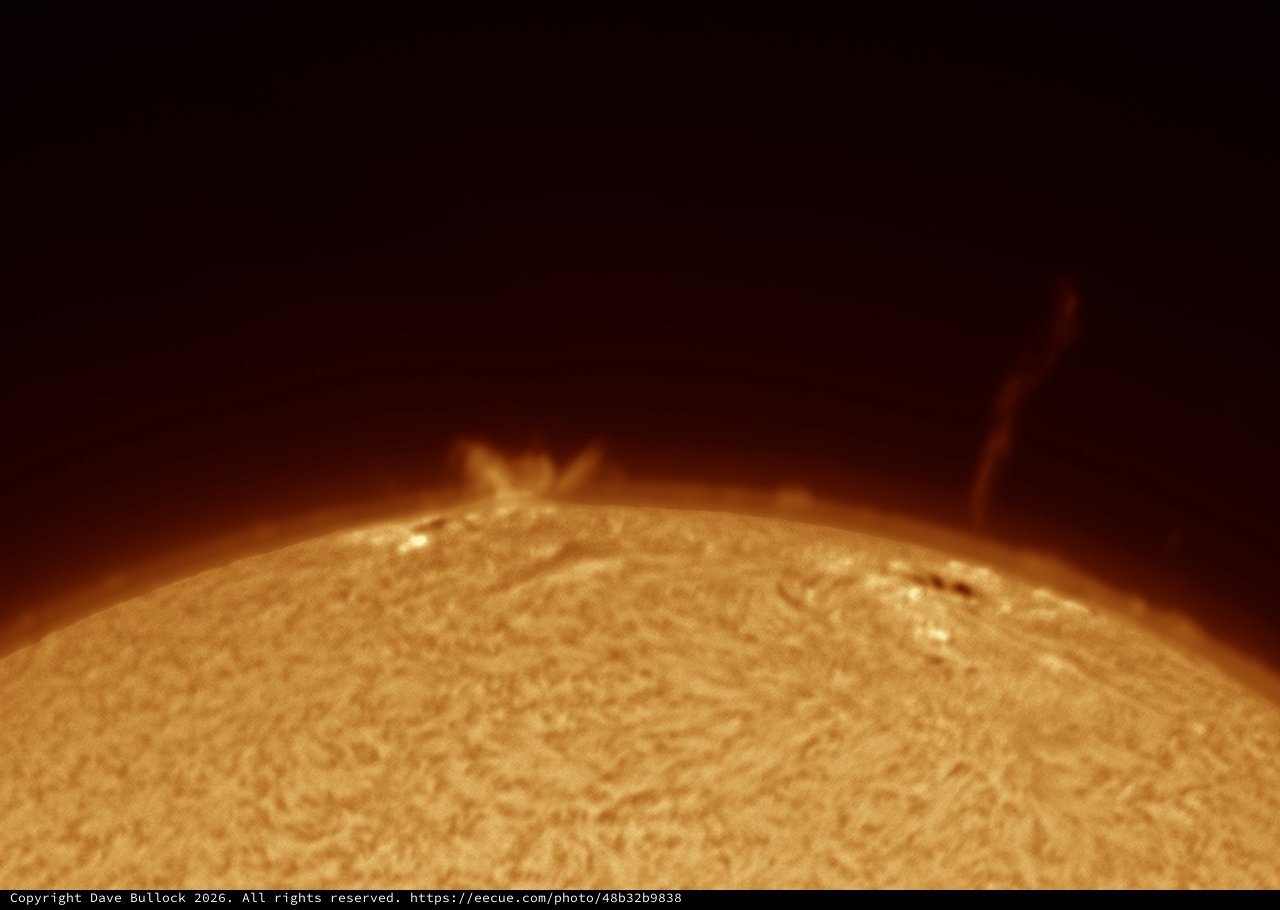 Solar Surge Prominence and Jet — July 5, 2026