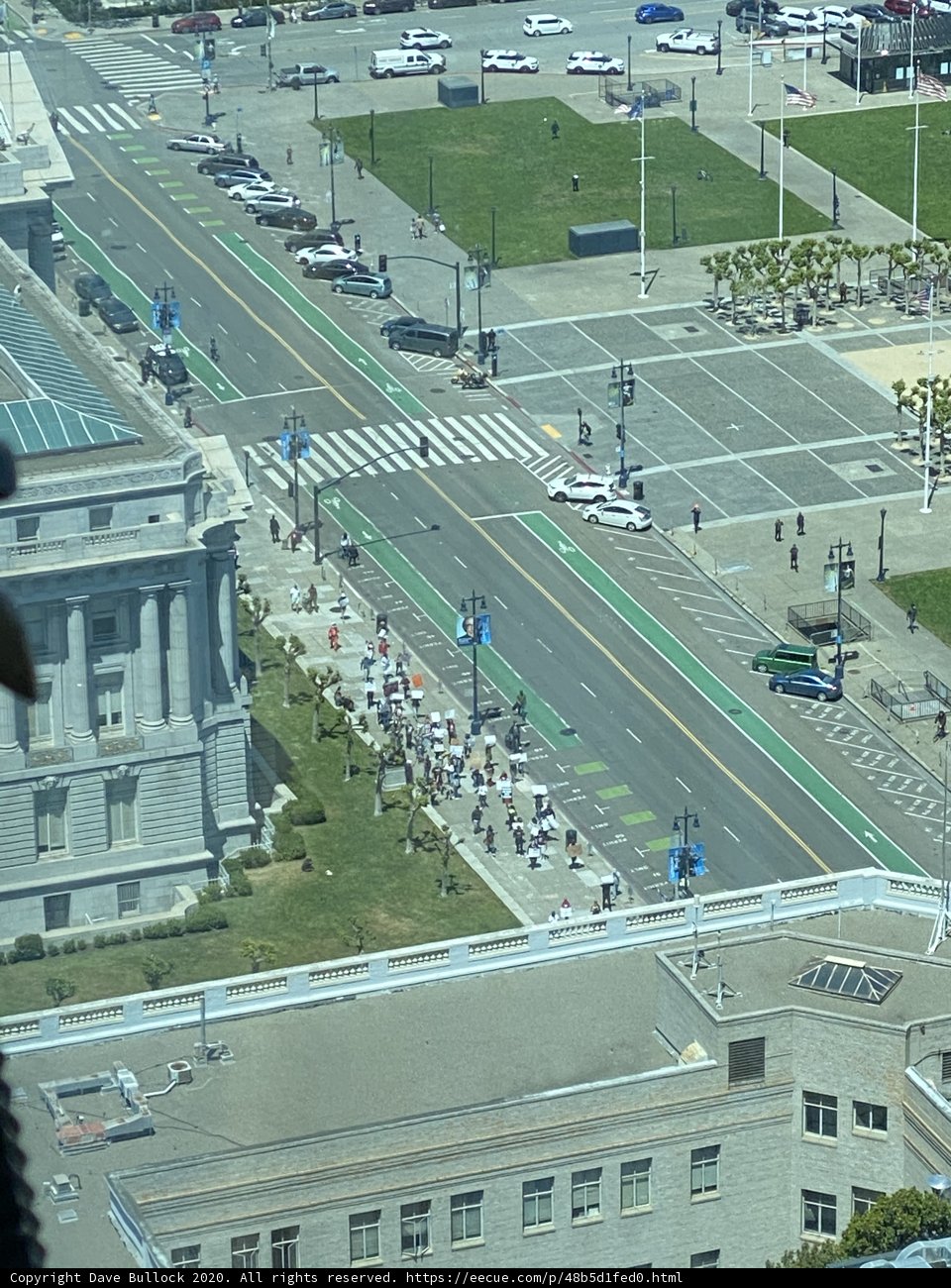 Aerial View of San Francisco City Street
