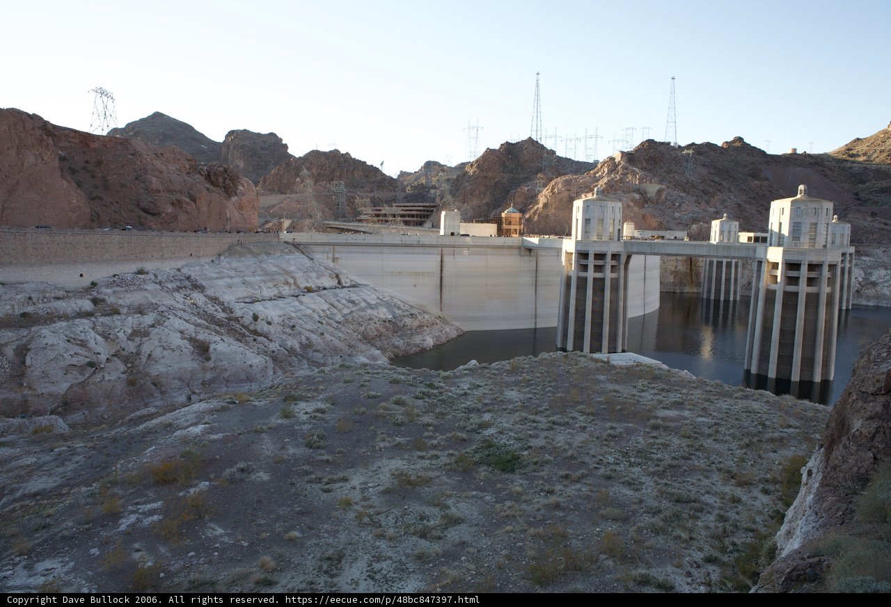 Majestic Hoover Dam with Cascading Water