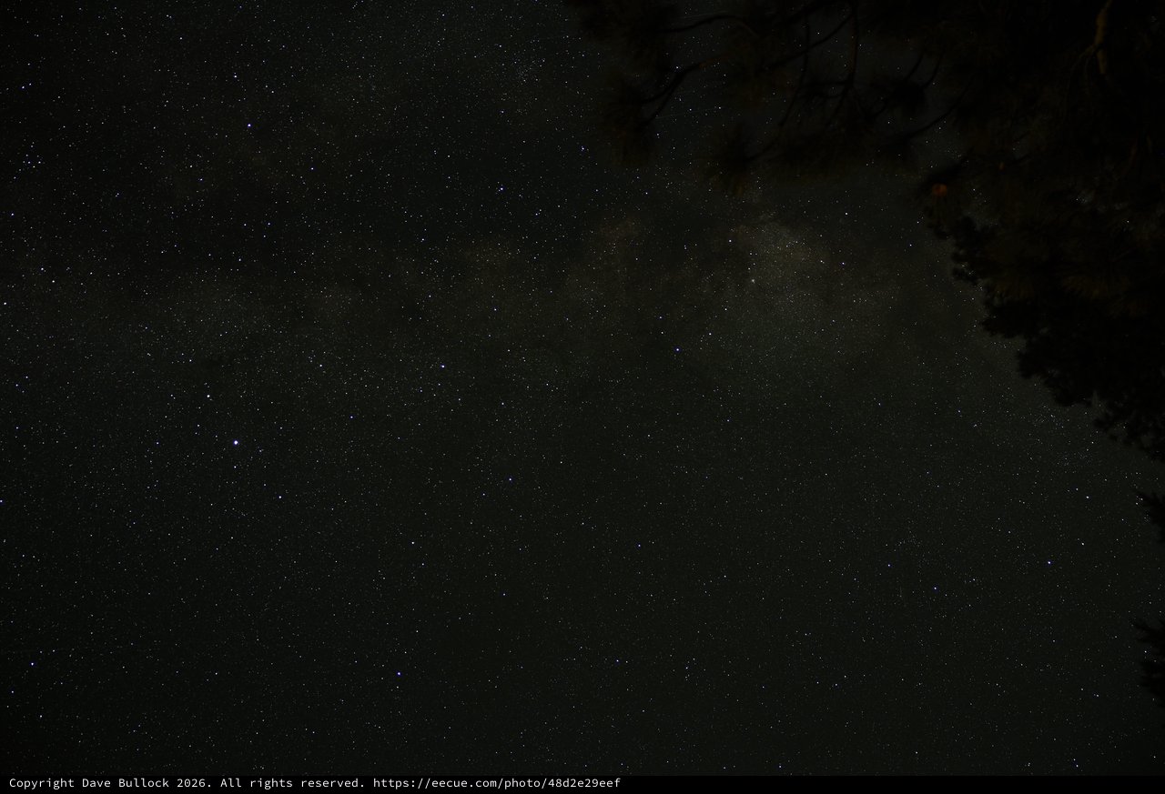 Milky Way Arches Over Mount Lassen Wilderness Night