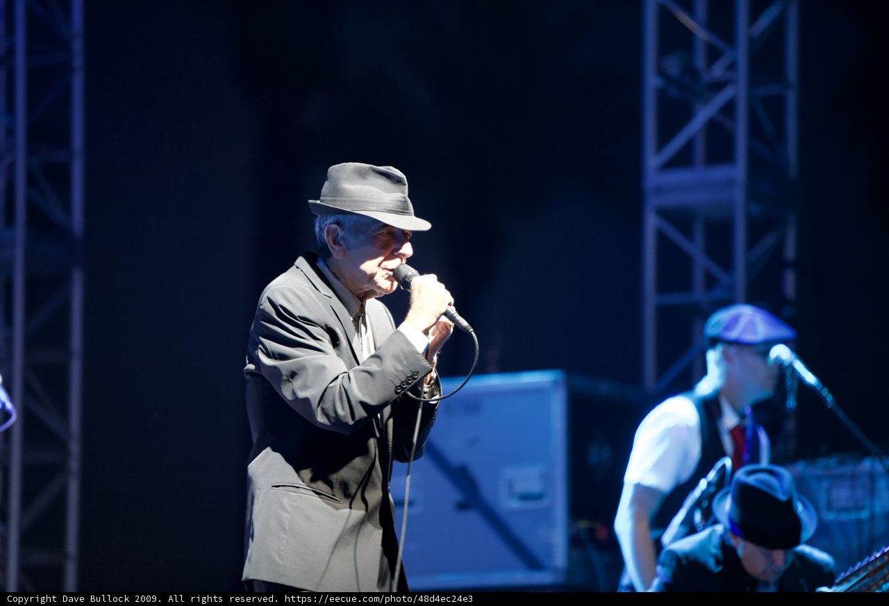 Leonard Cohen Rocks Coachella in Classic Fedora and Suit