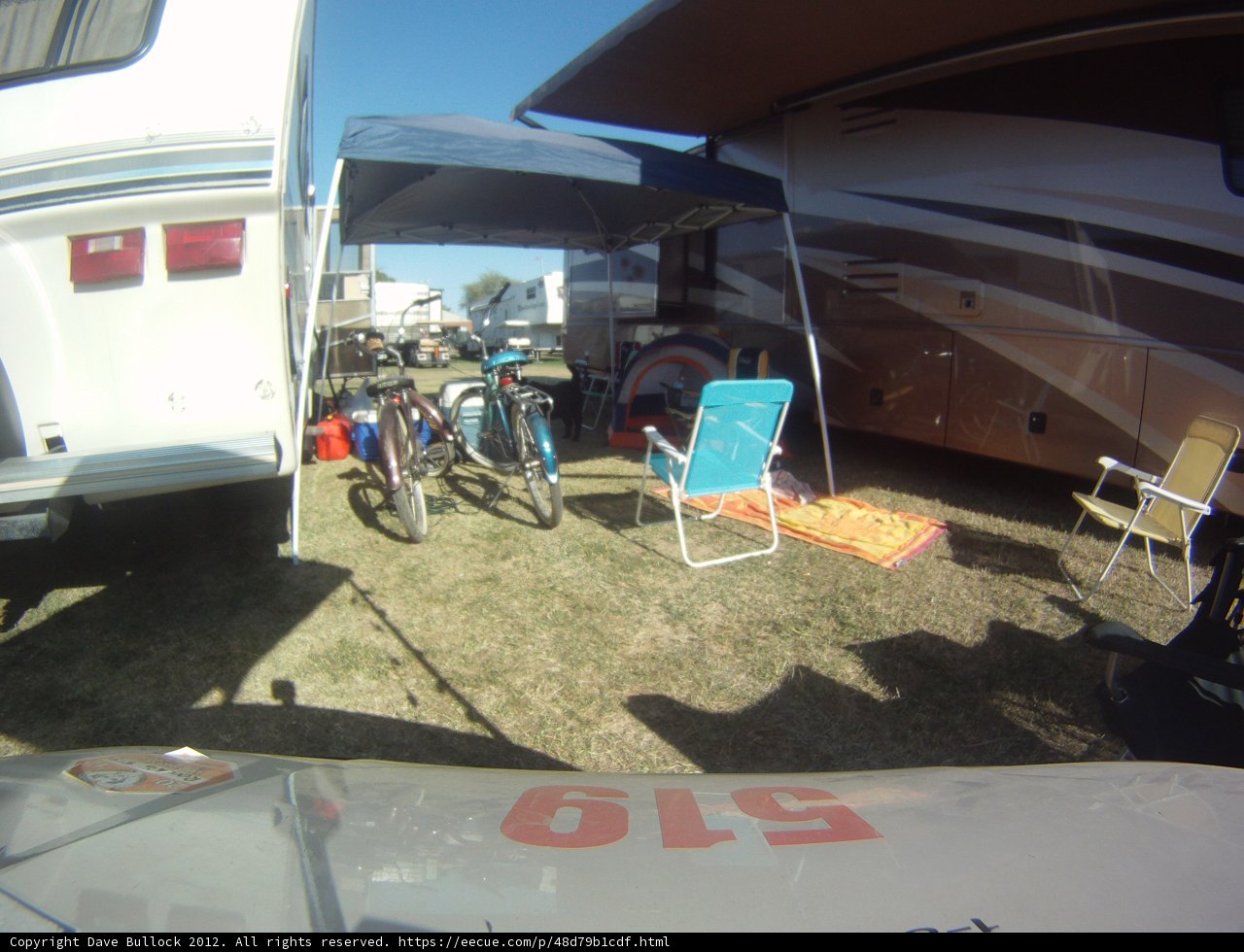Biking and Camping in a Serene Field