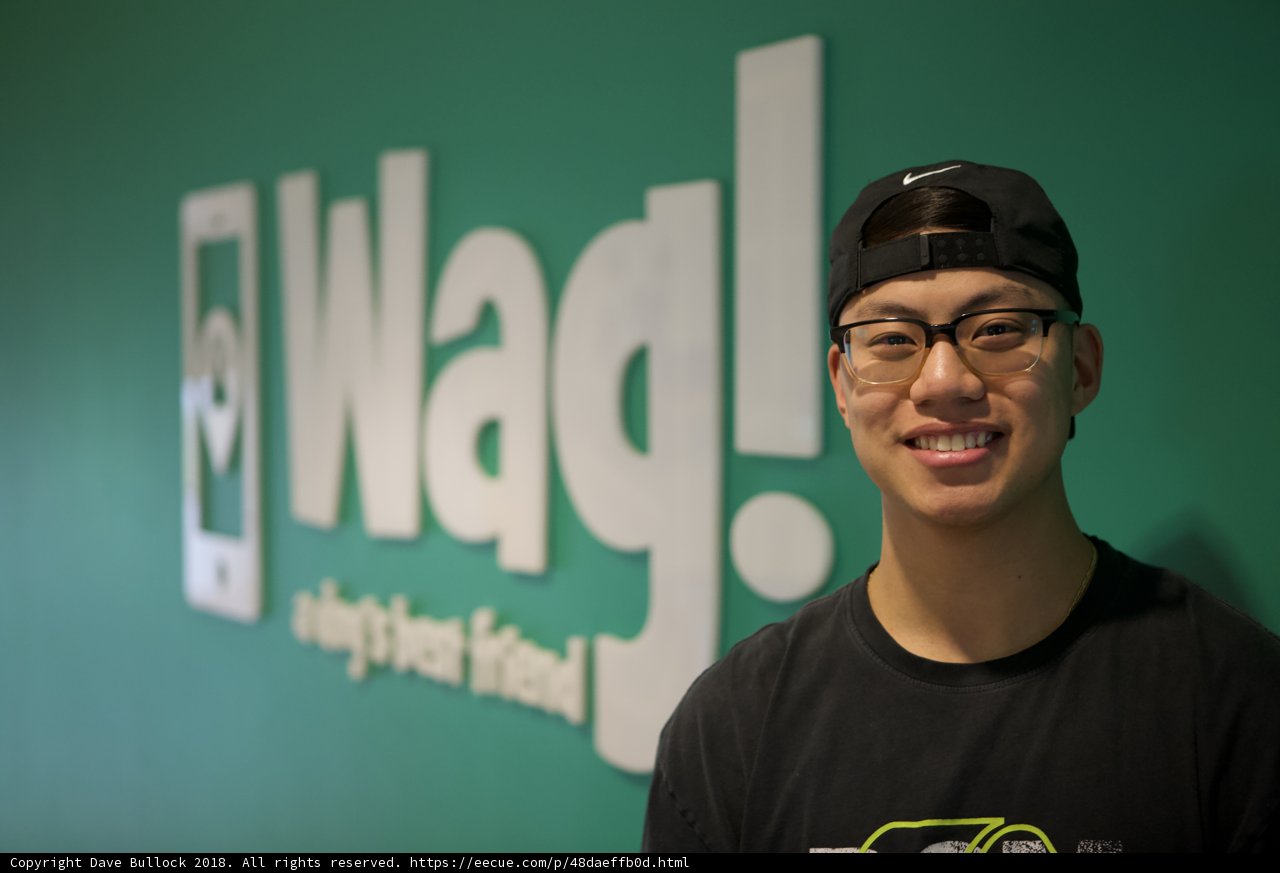 Ning Zetao Poses in Front of WAG Logo