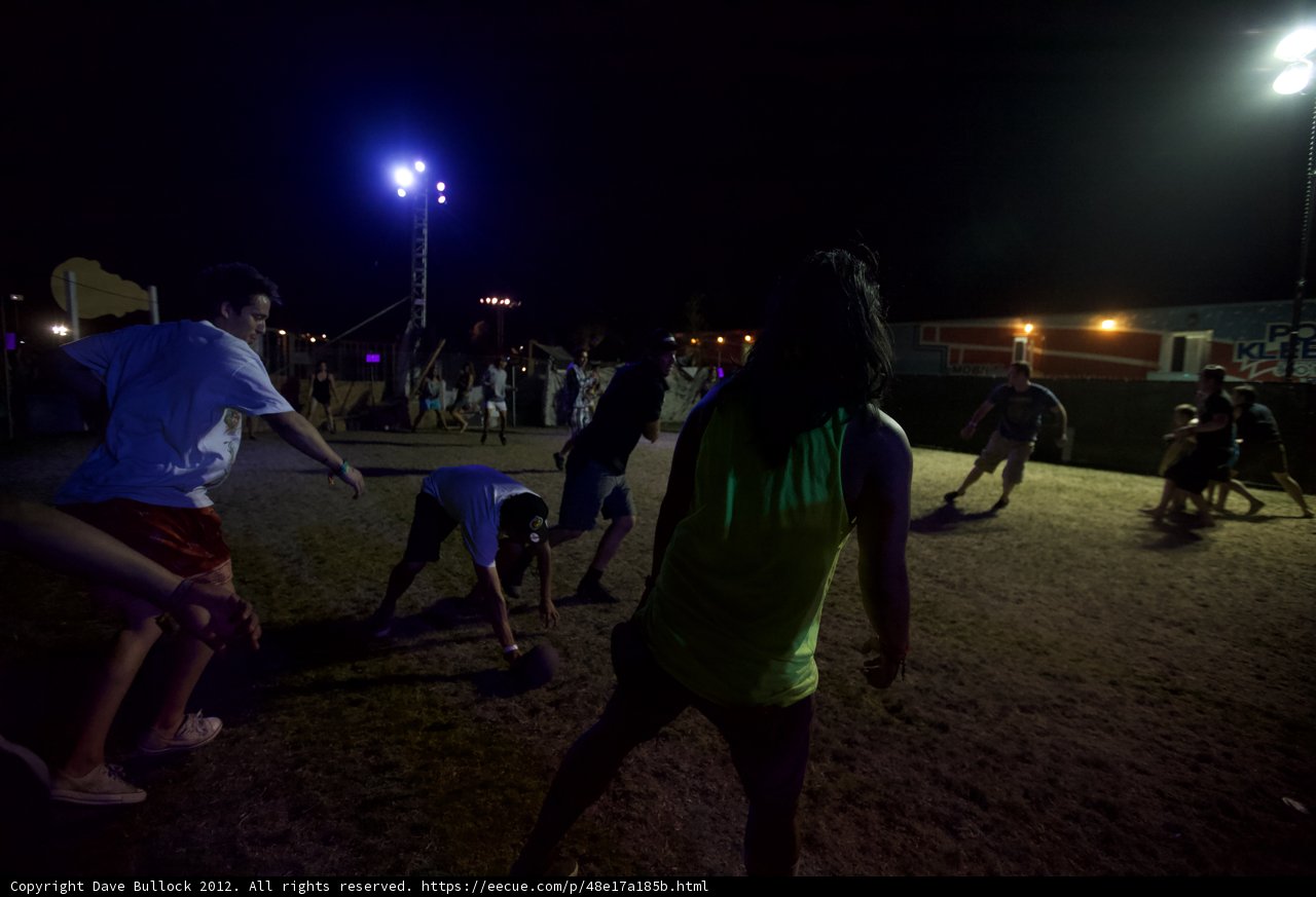 Night soccer game under the stars