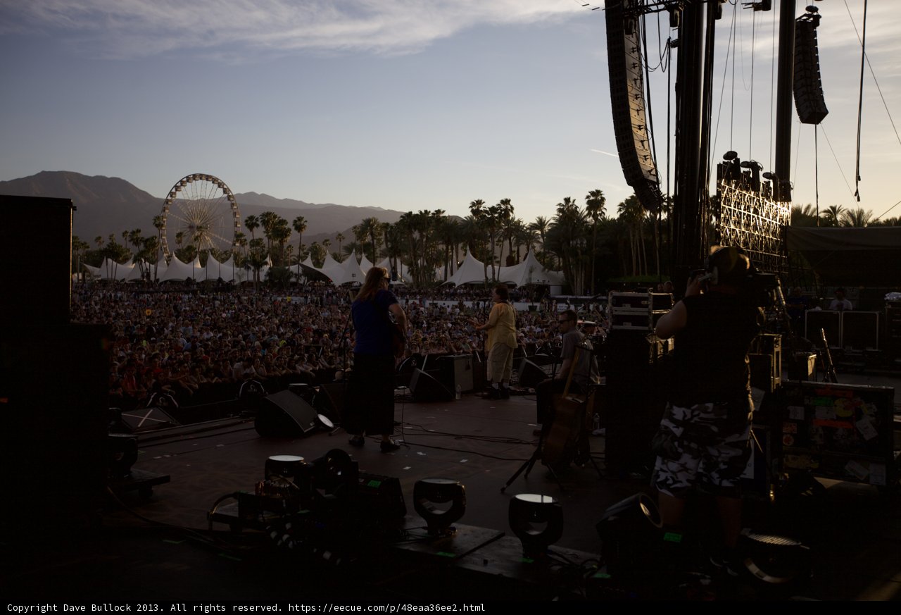 Coachella Crowd in Sunset Silhouette