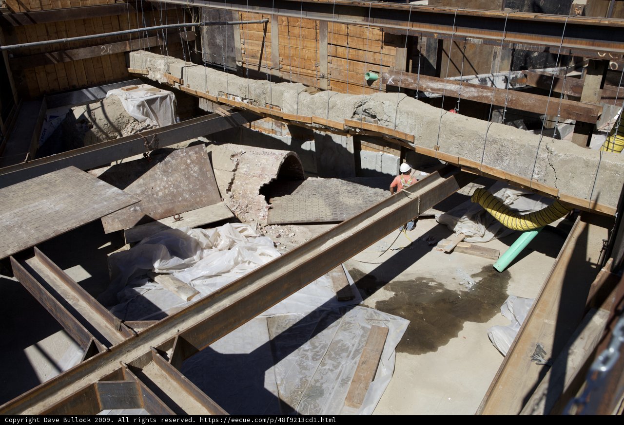 Wooden Walkway in a Factory Building