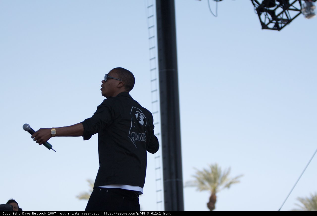 Man With Microphone at Coachella Music Festival