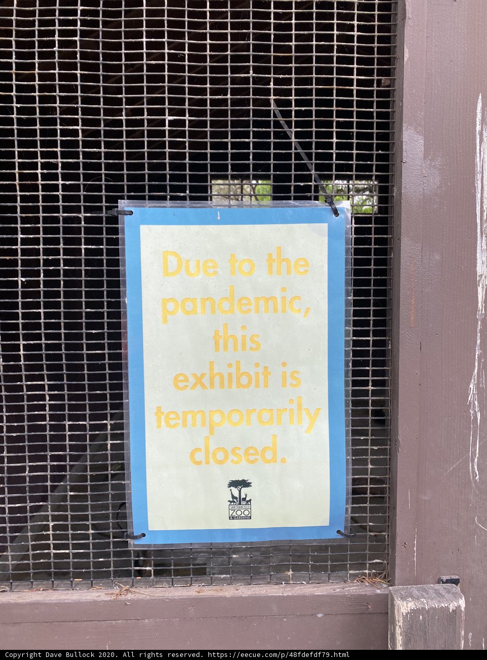 Temporary Closure of Exhibit at the San Francisco Zoo