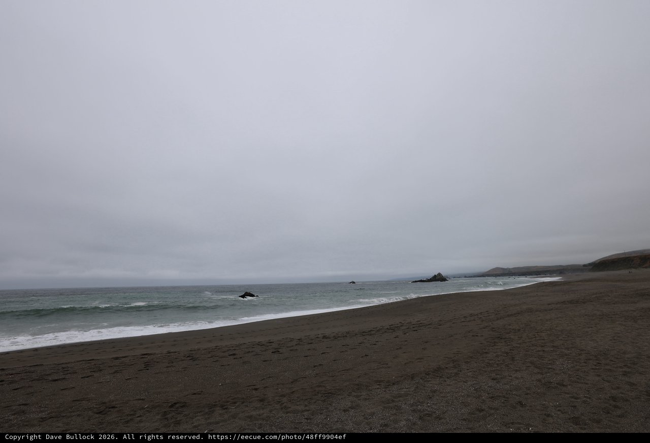 Misty California Coastline on a Overcast Summer Day