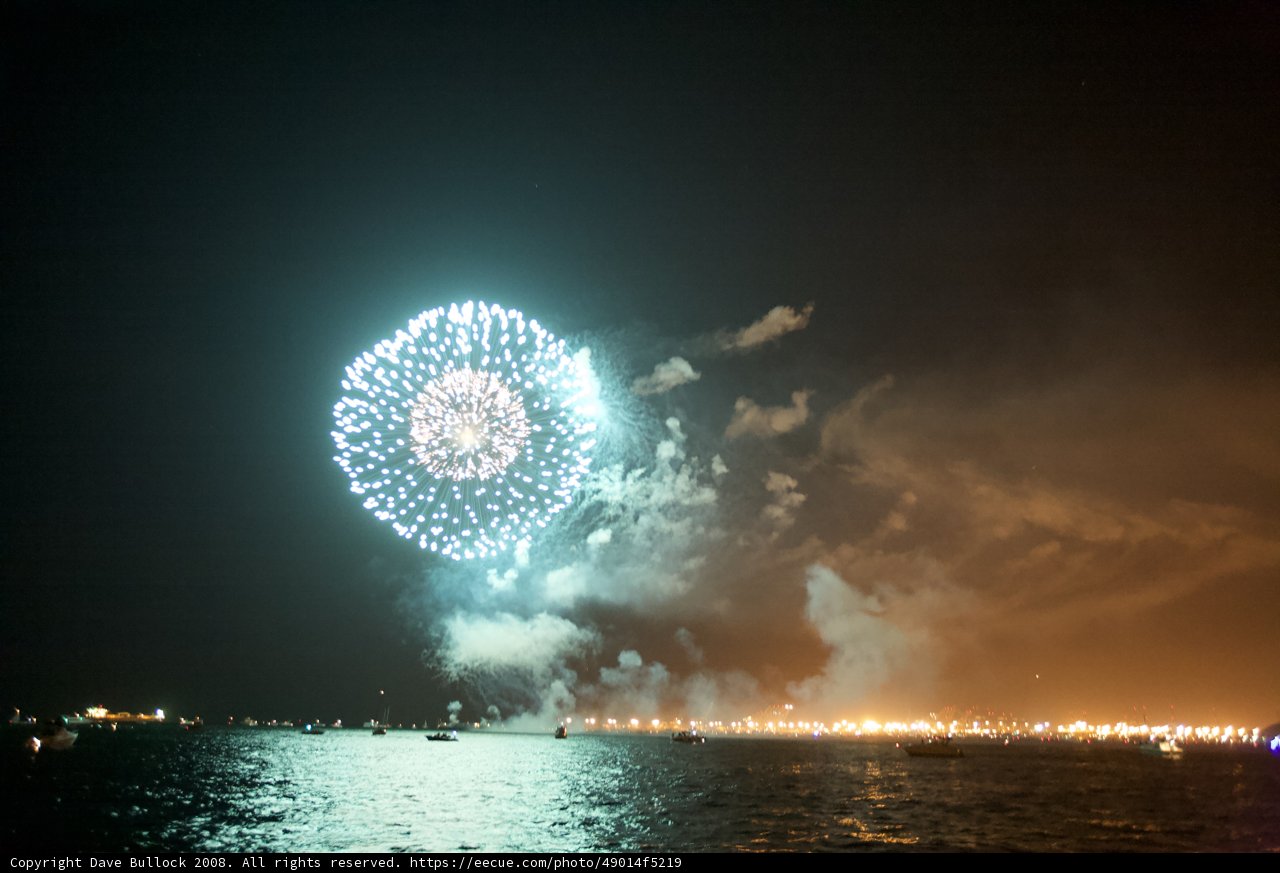 Fireworks Spectacle Over the Water