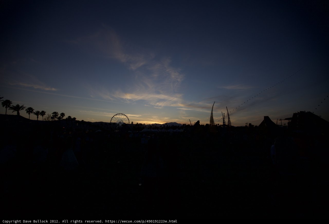 Coachella Crowd Bathed in Sunset Light