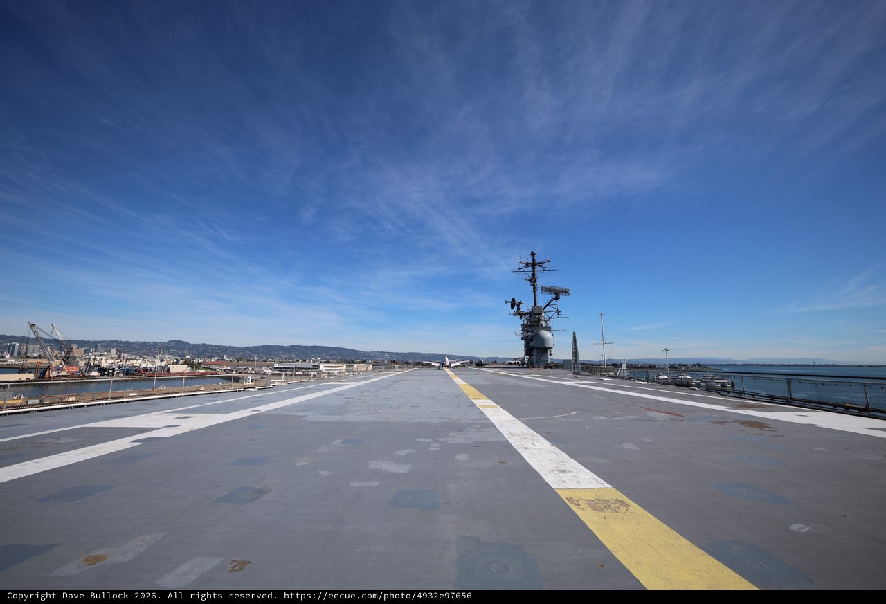 Flight Deck of USS Hornet Aircraft Carrier