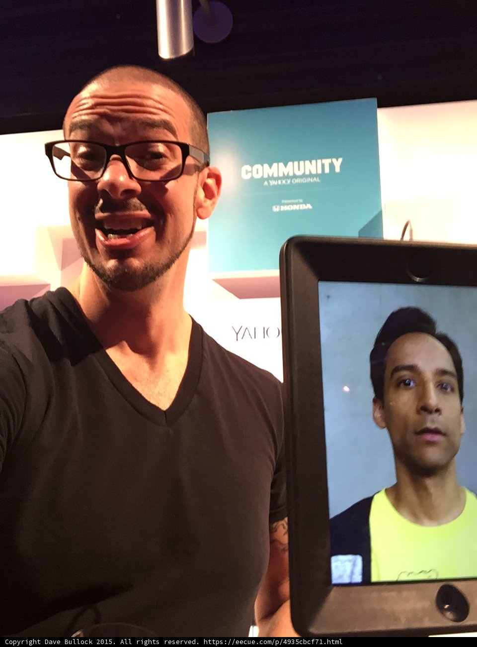 Danny Pudi Telepresence Robot at Community Premiere