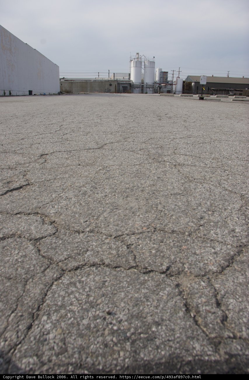 Aerial View of the Concrete Parking Lot