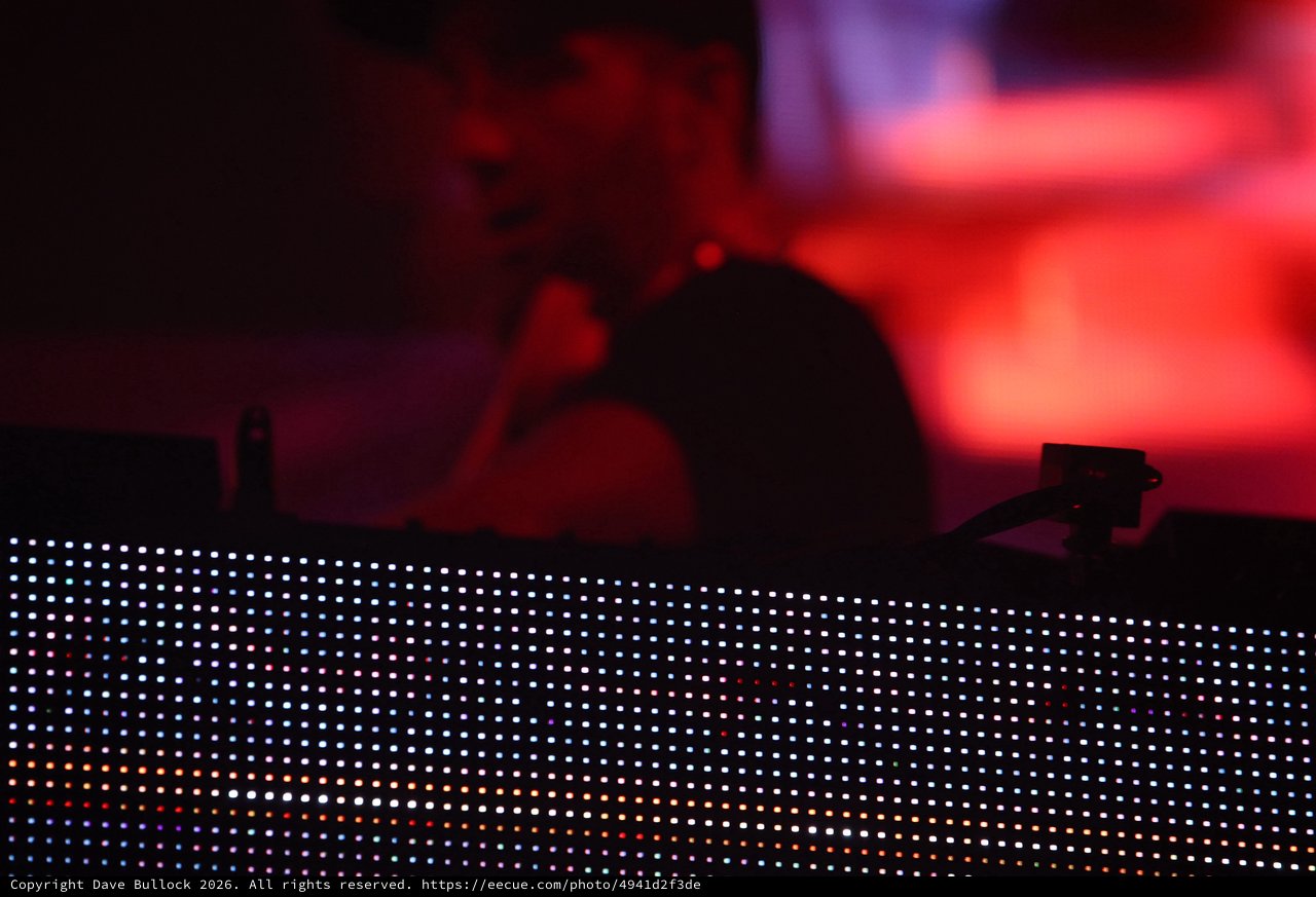DJ Behind LED Matrix at Wobbleland Festival 2026