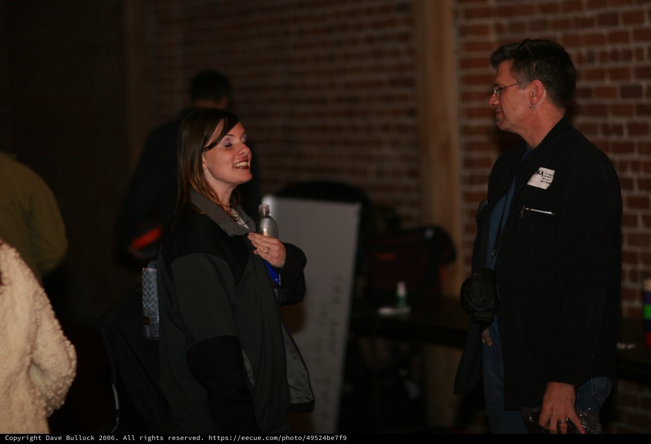 Laughing Woman at BarCamp 3 Networking Event