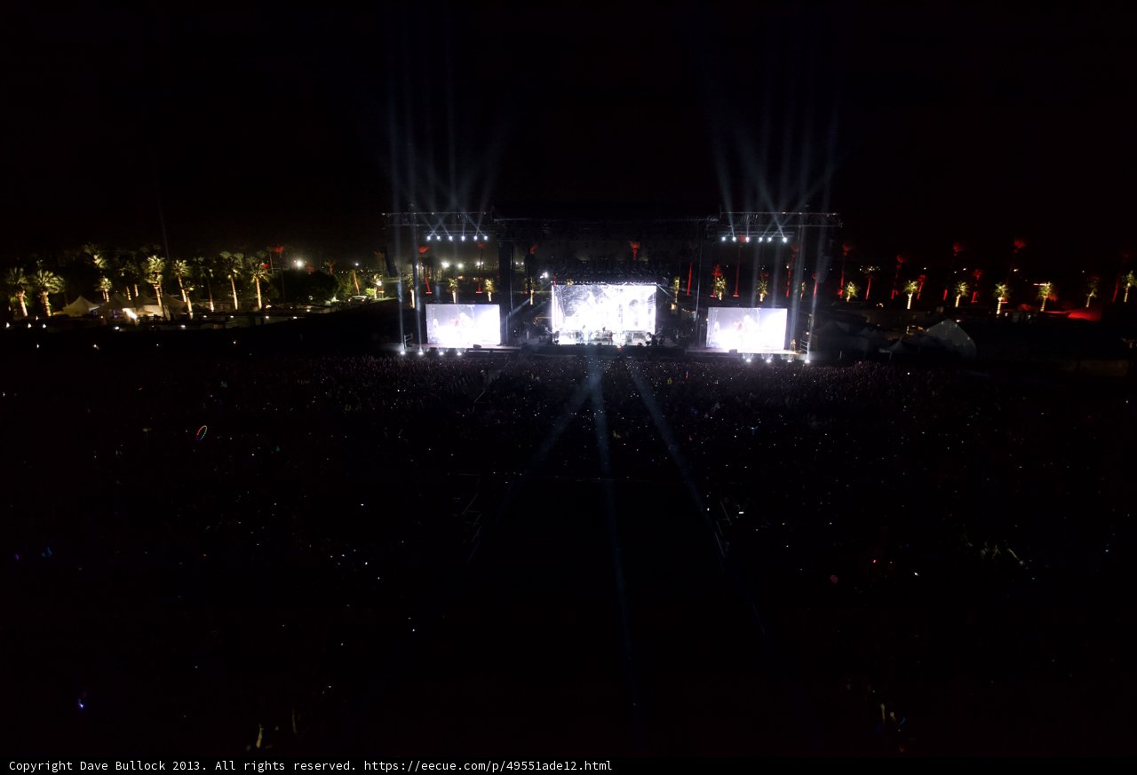 Lights and Crowd at Coachella Concert Stage