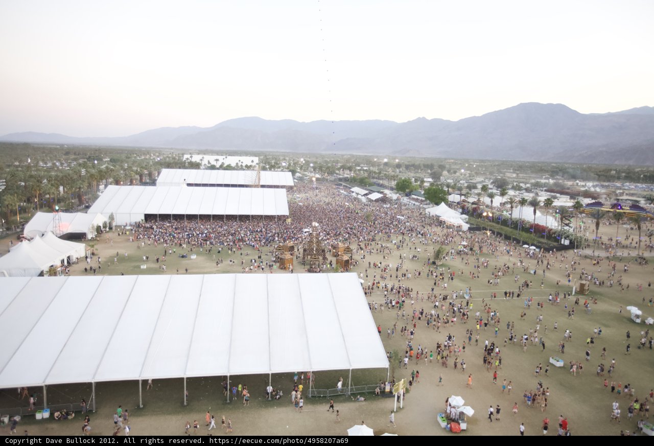 Coachella Crowd in the Desert