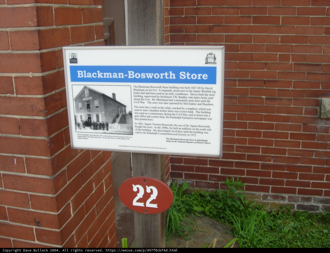 Blackman Bowerworth Stores Advertising Sign