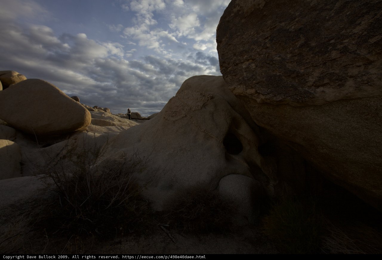 Sky and Clouds Above Joshua Tree Rocks