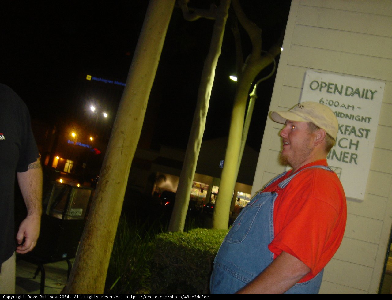 Red-Shirted Man Under a Starry Sky