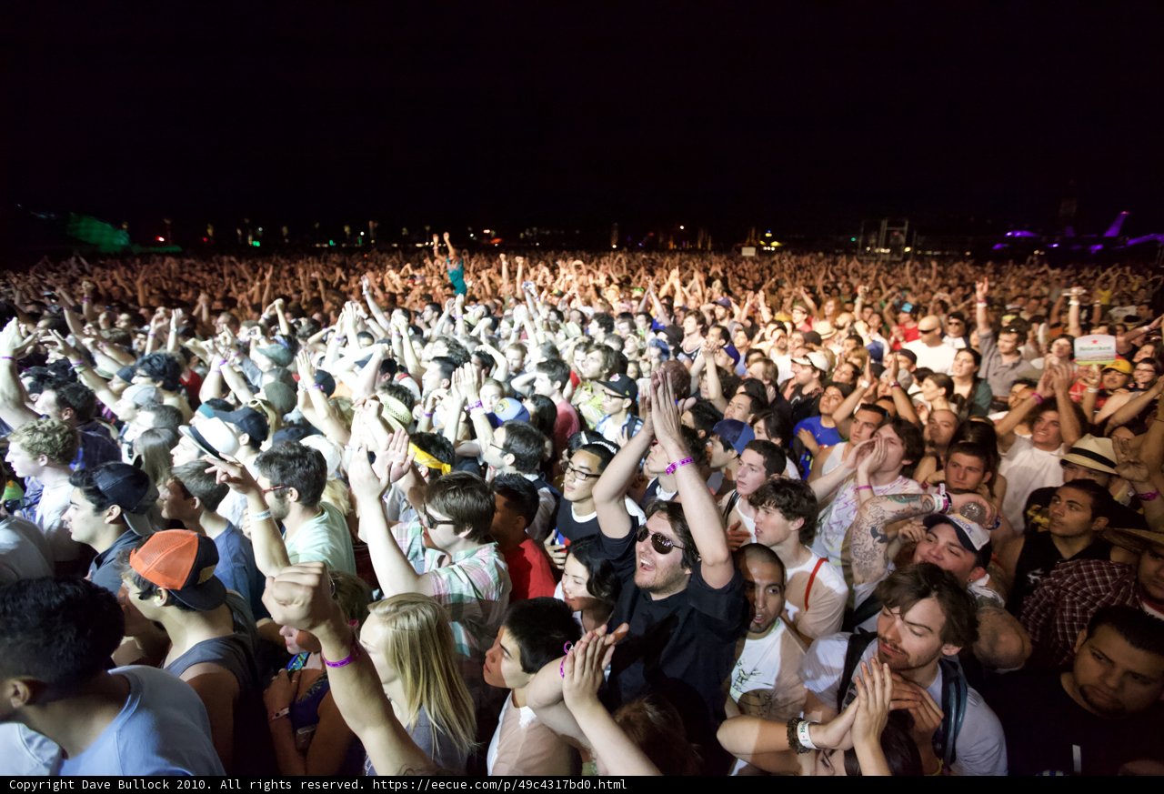 Energized Crowd at Coachella Music Festival