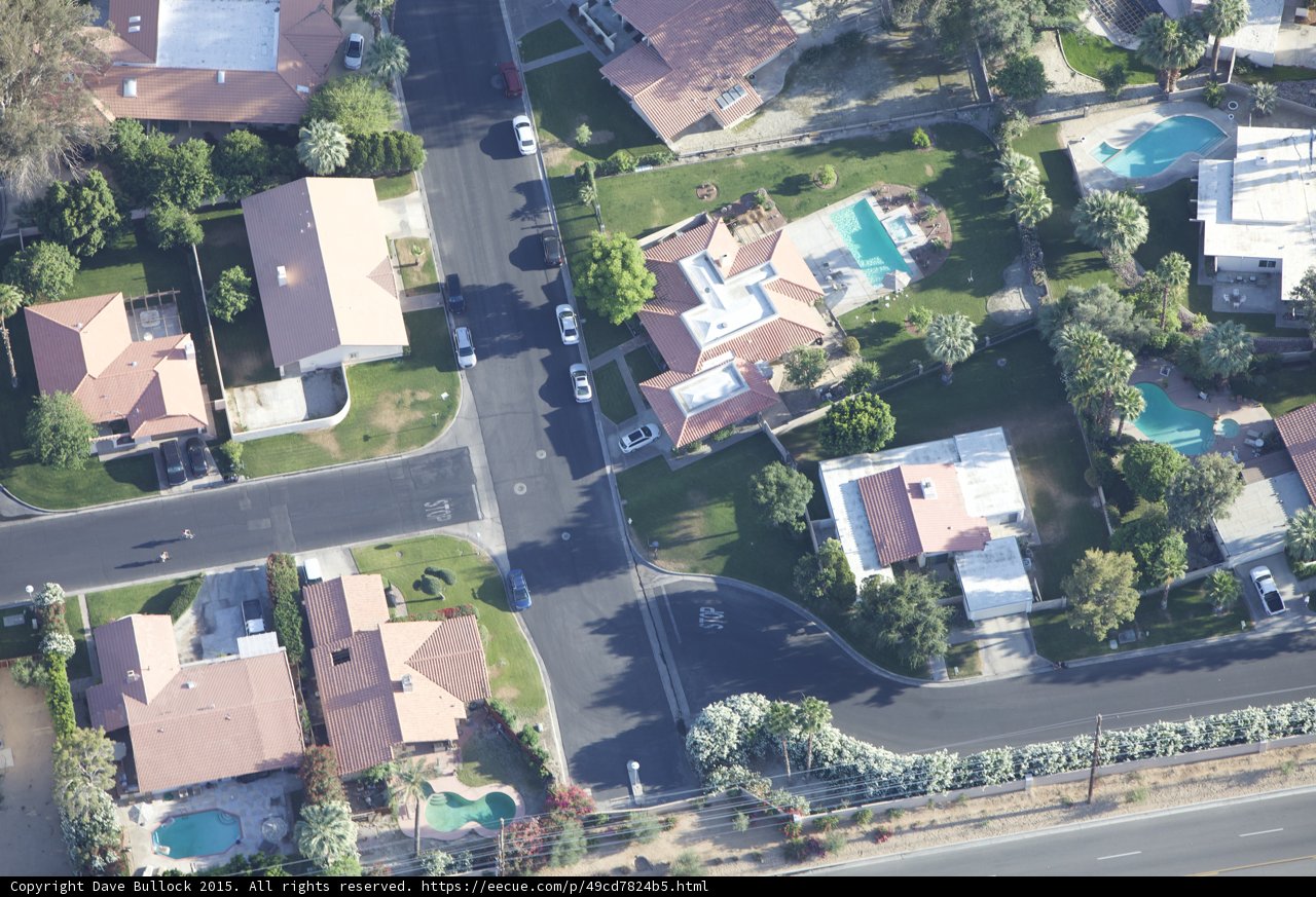 Bird's Eye View of a Suburban Neighborhood
