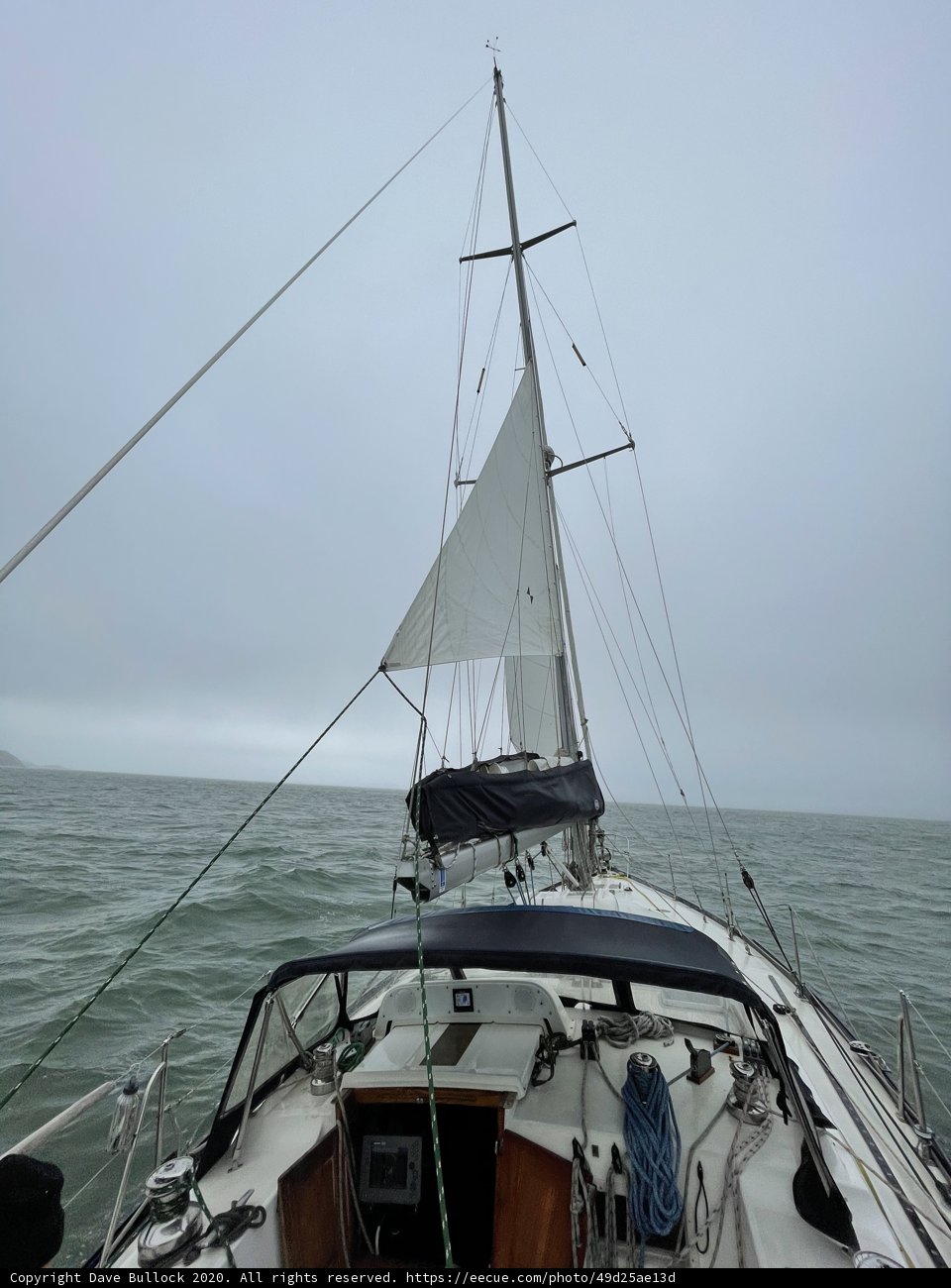 White Sail Sailboat on Richardson Bay