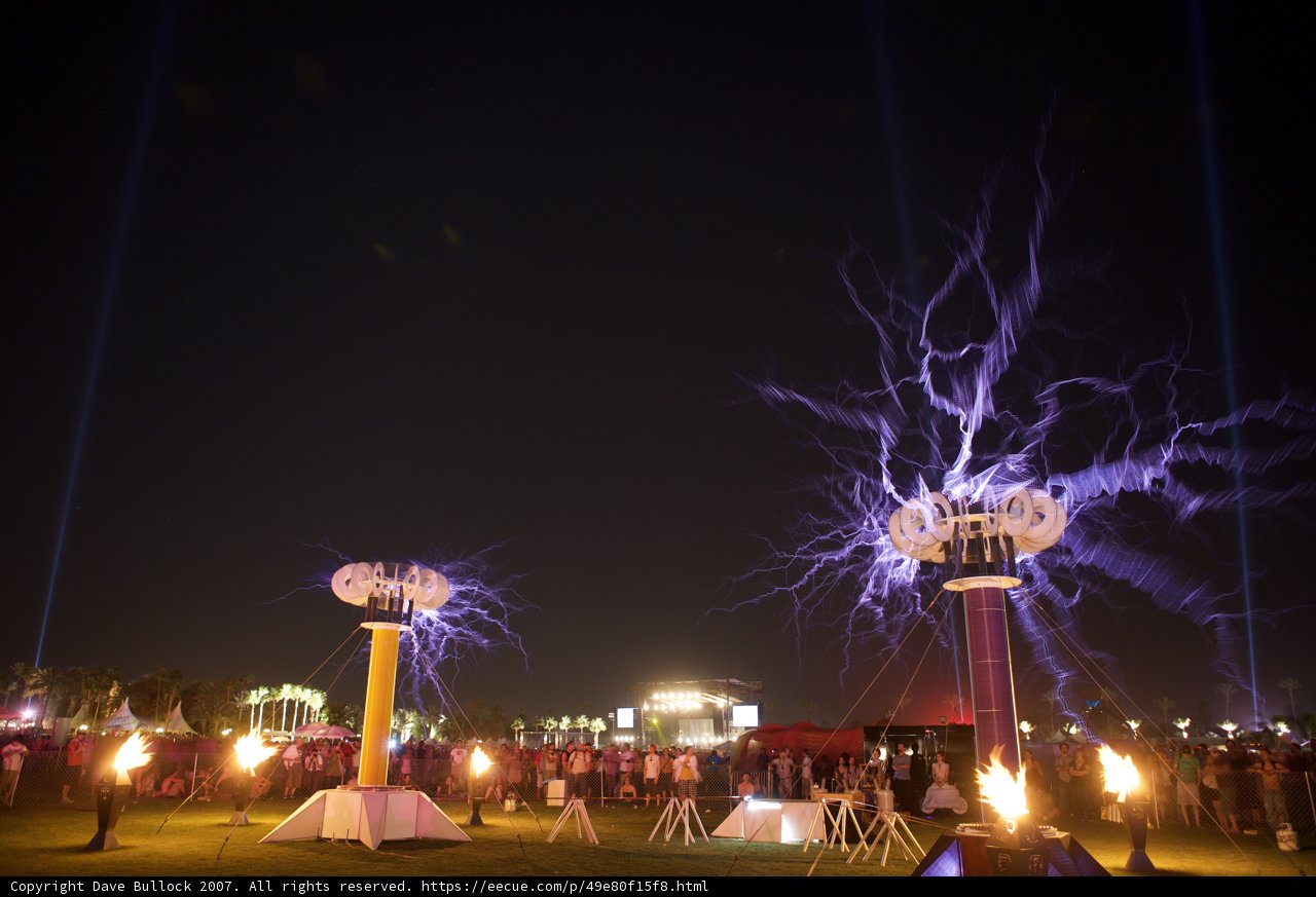 Electric Light Dance in the Night Sky