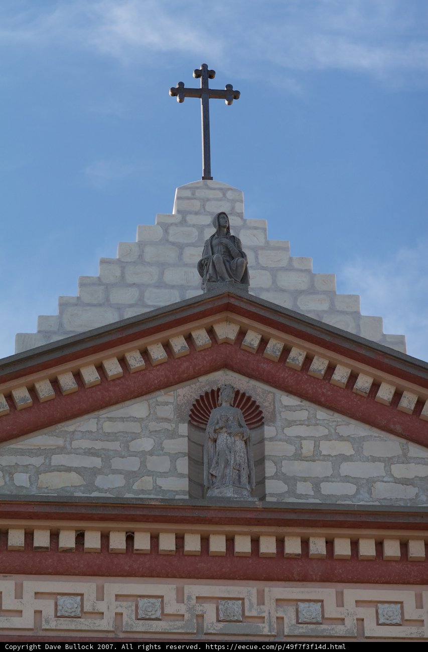 Cross on Top of Monastery Building