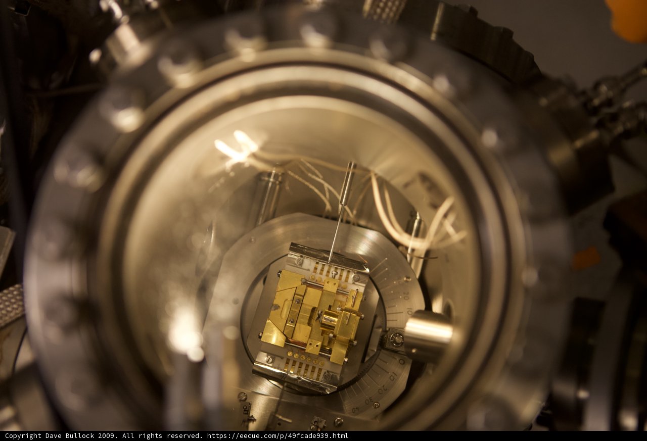 Intricate metal workings inside machine