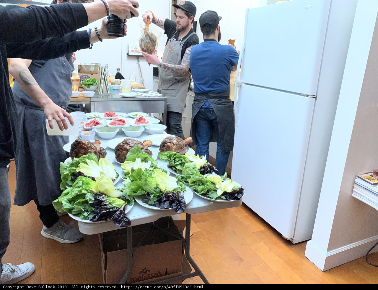 Gathering Around the Food Table