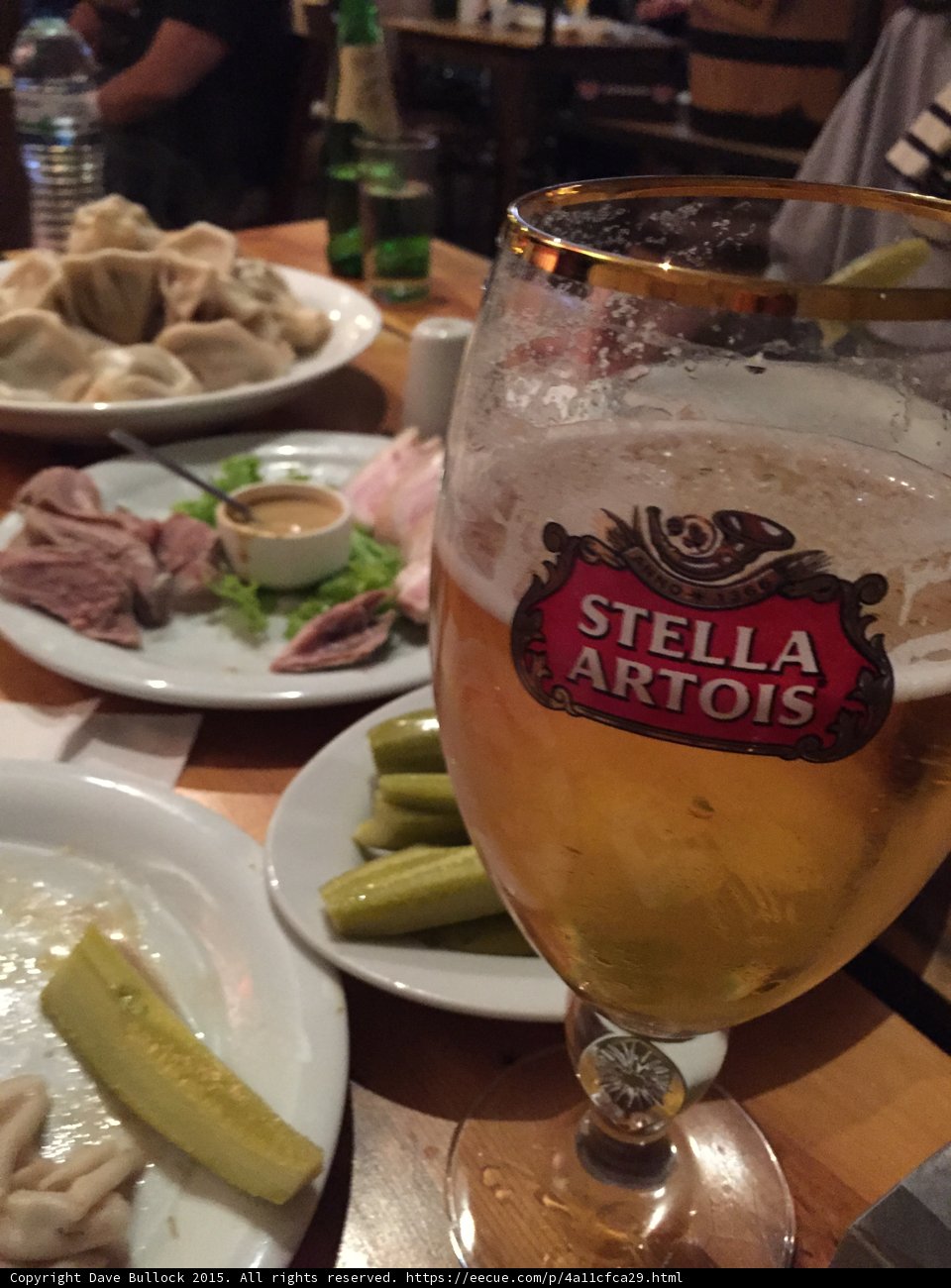 Stella Artois and Khinkali