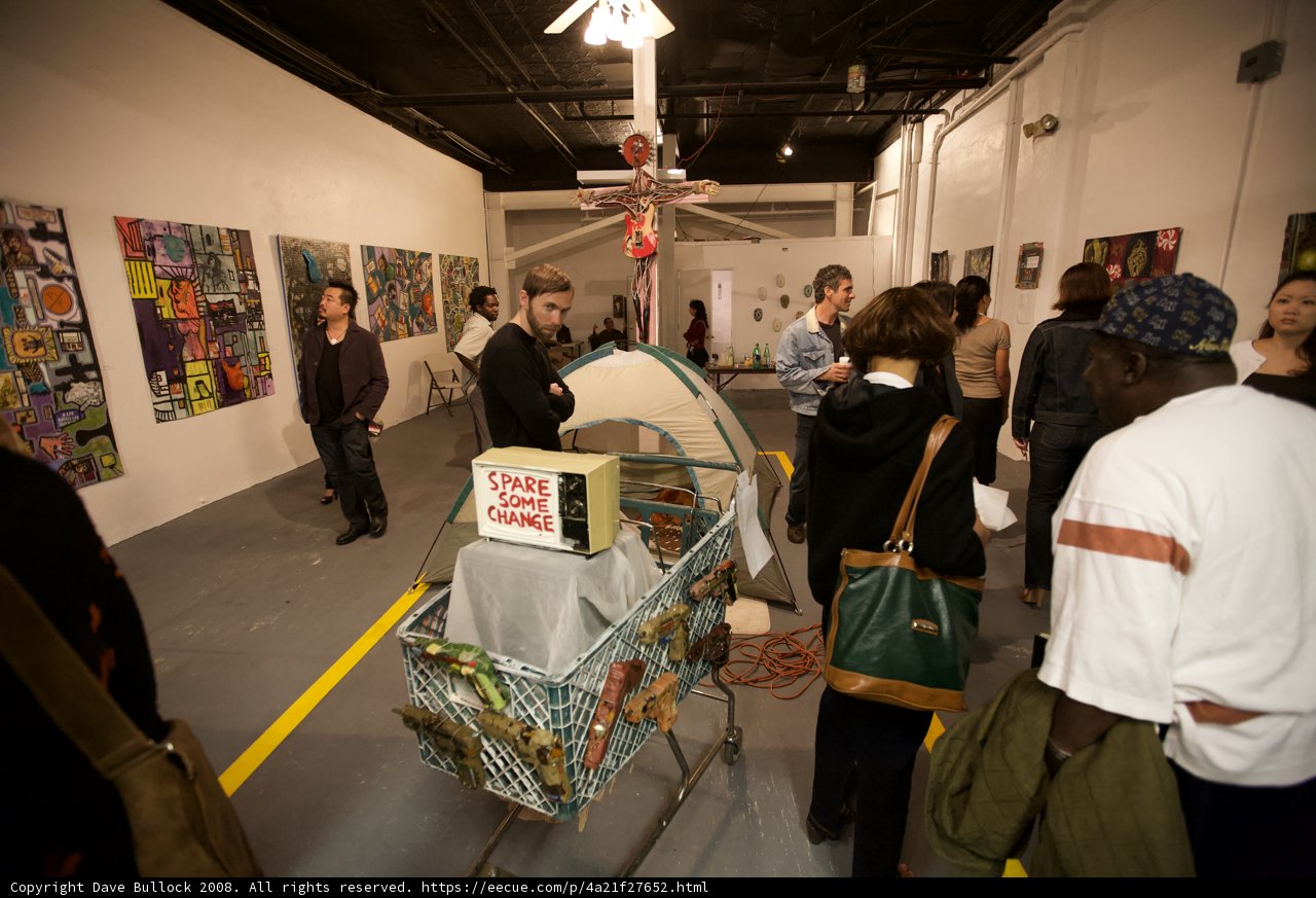 Art Lovers Admiring the Gallery