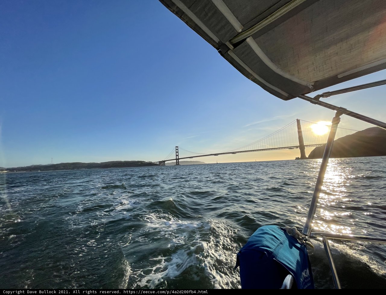 Sailing beneath the Golden Gate Bridge