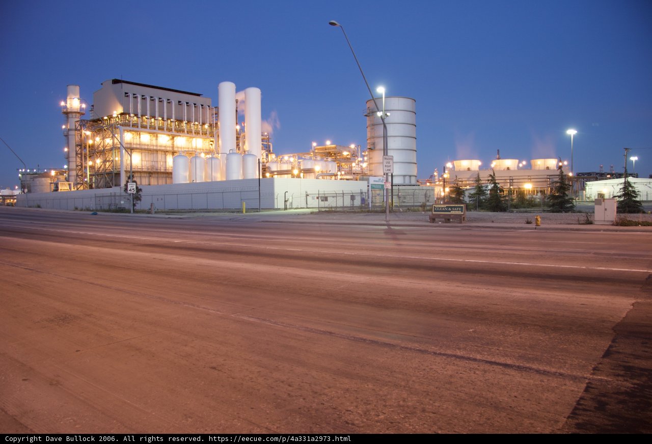 Industrial Plant with Towering Building