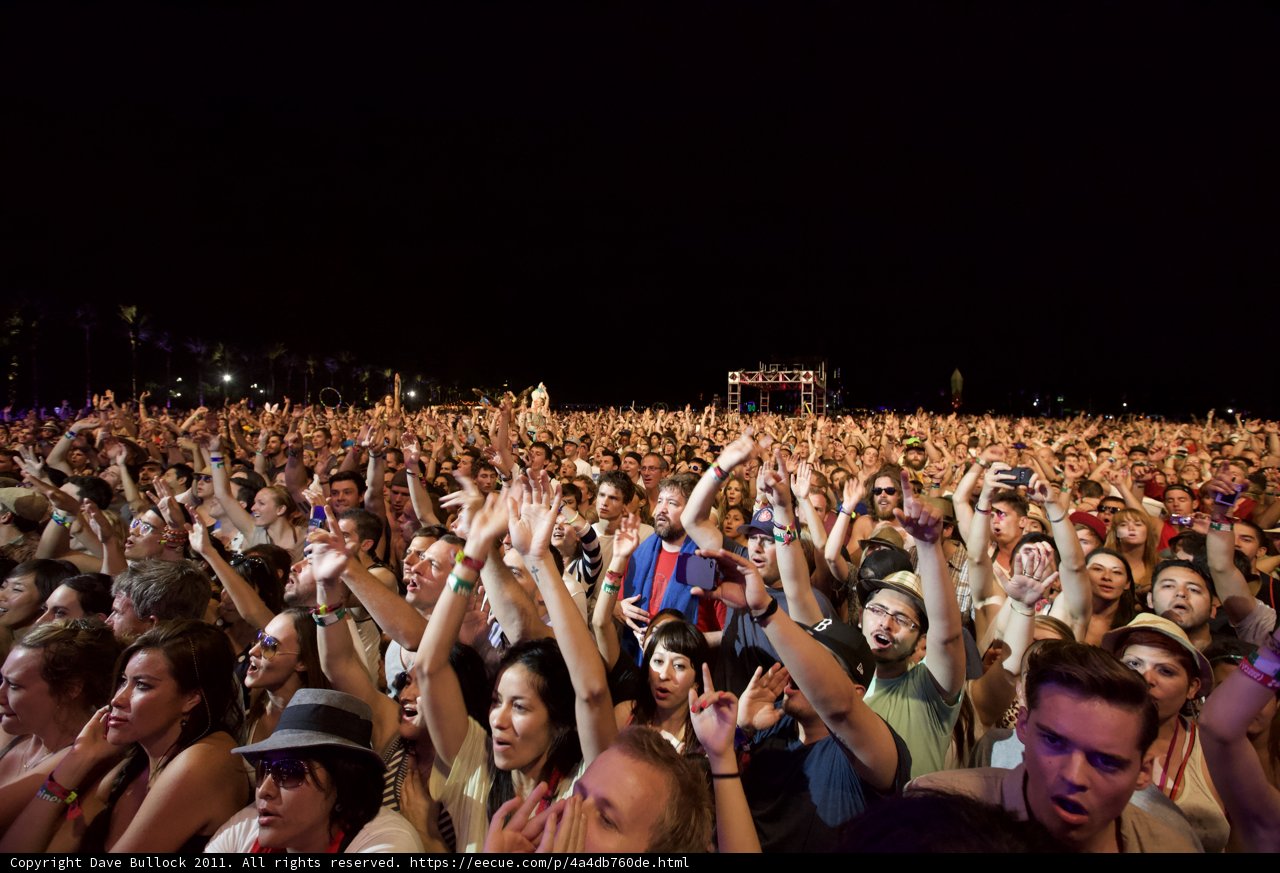 Coachella Crowd Reaching for the Stars