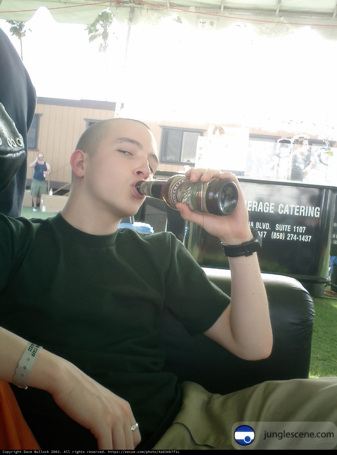 Day 2 at Coachella: Relaxing with a Cold One