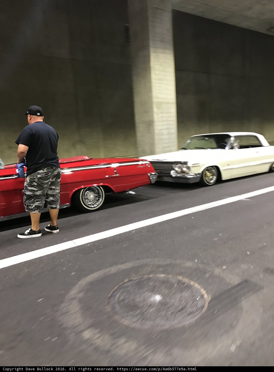 Red and White Coupe in LA