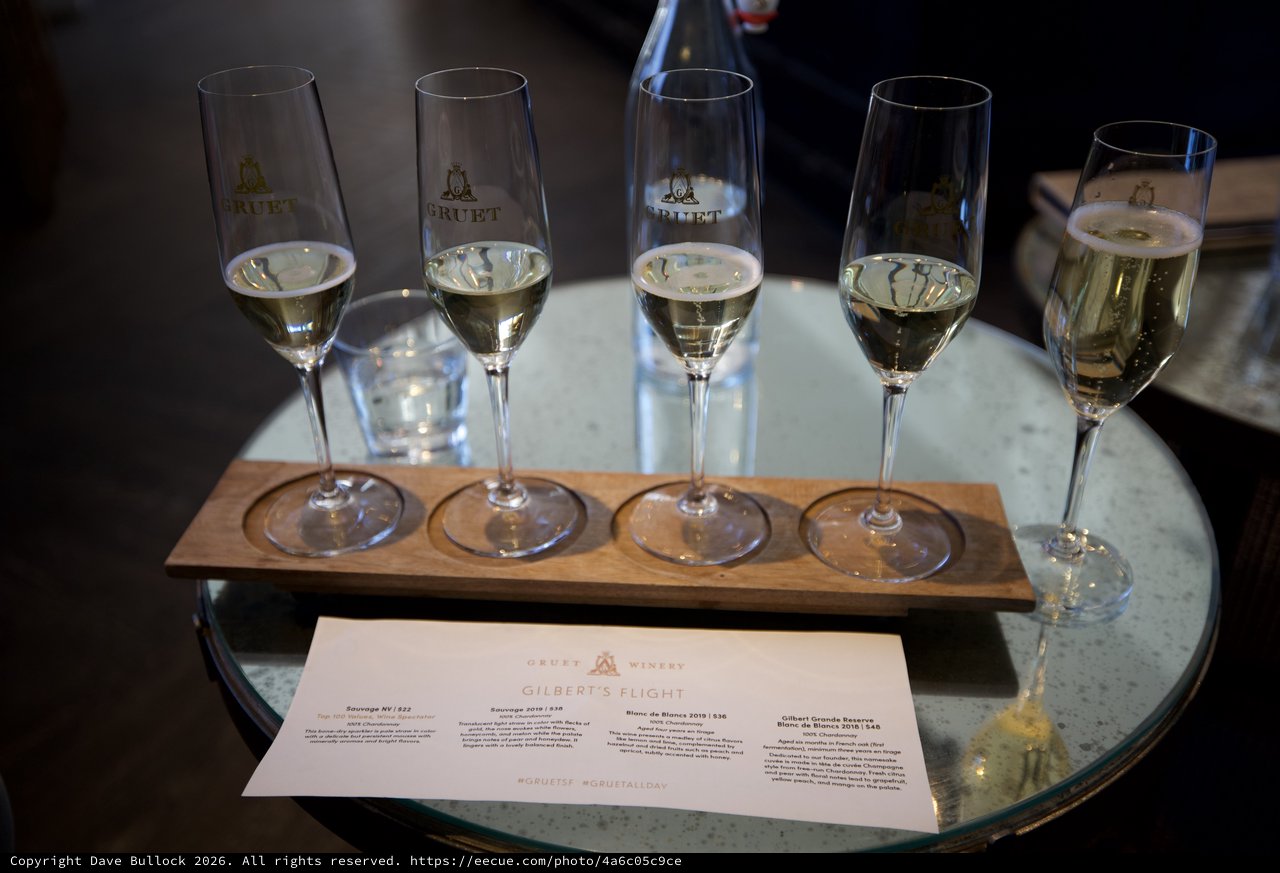 Wine Tasting Flight at Gruet Winery