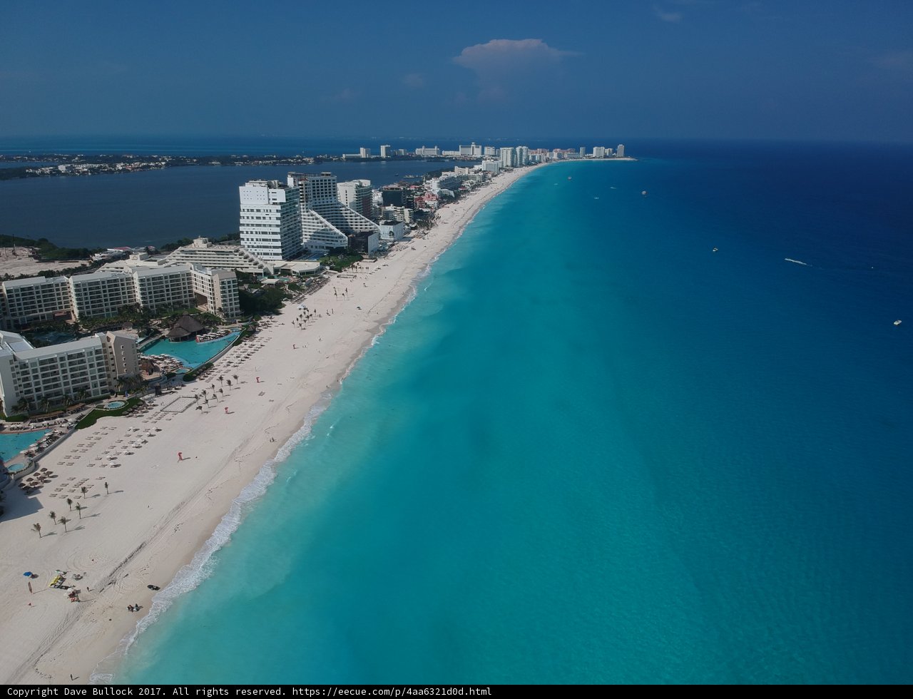 Captivating Aerial View of Cancun Beach and Resort